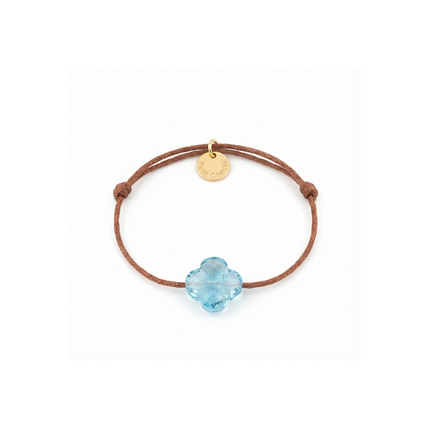 Petit Comité Armband Geboortesteen Maart Aquamarijn