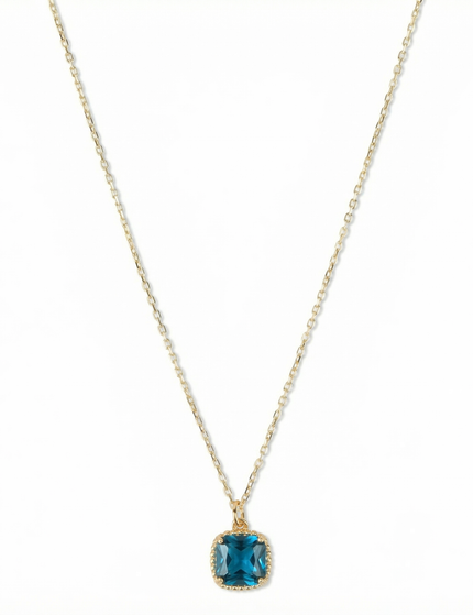Petit Comité Geboortesteen Ketting december blauw topaas
