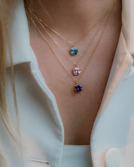 Petit Comité Geboortesteen Ketting februari amethist