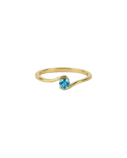Petit Comité Geboortesteen Ring maart aquamarijn