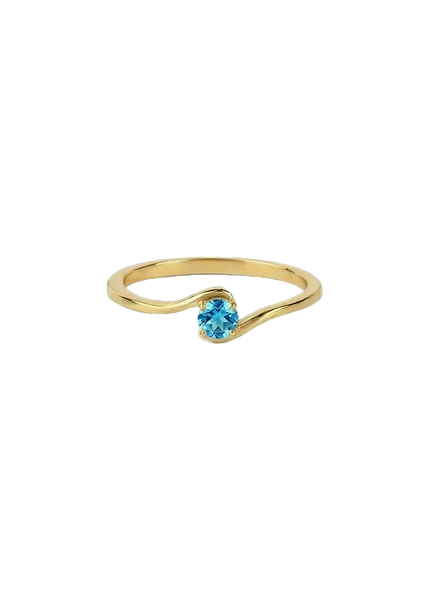 Petit Comité Geboortesteen Ring maart aquamarijn