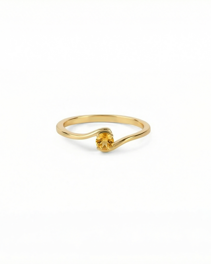Petit Comité Geboortesteen Ring november citrien