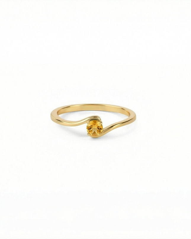 Petit Comité Geboortesteen Ring november citrien