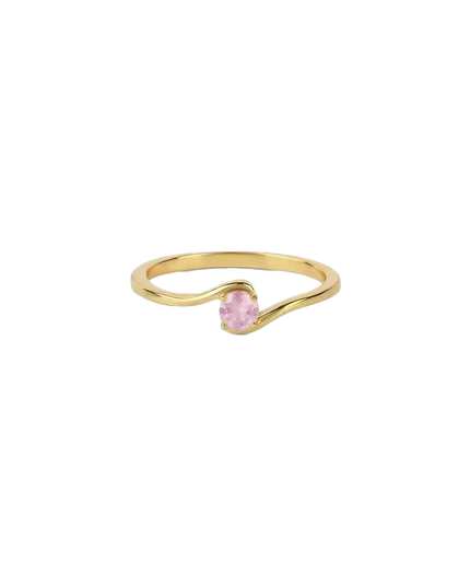 Petit Comité Geboortesteen Ring oktober rozenkwarts