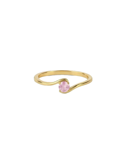 Petit Comité Geboortesteen Ring oktober rozenkwarts