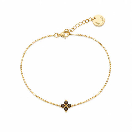 Clover Bracelet Julie Brown Topaz Gold