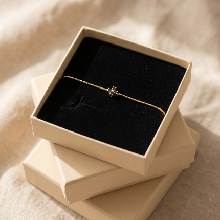 Clover Bracelet Julie Brown Topaz Gold
