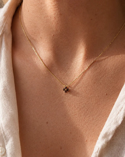 Clover Necklace Julie Brown Topaz Gold