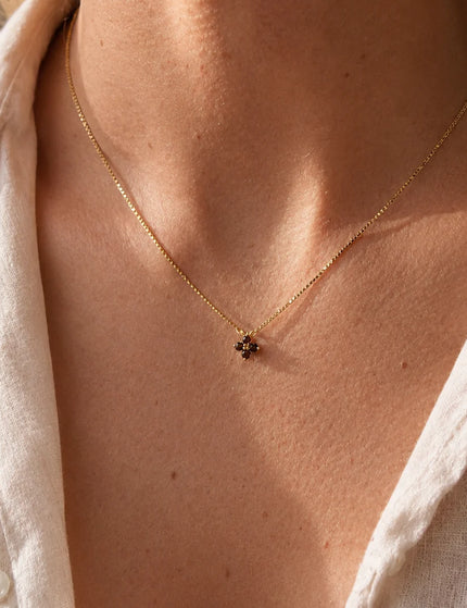 Clover Necklace Julie Brown Topaz Gold