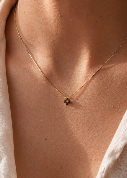 Clover Necklace Julie Brown Topaz Gold