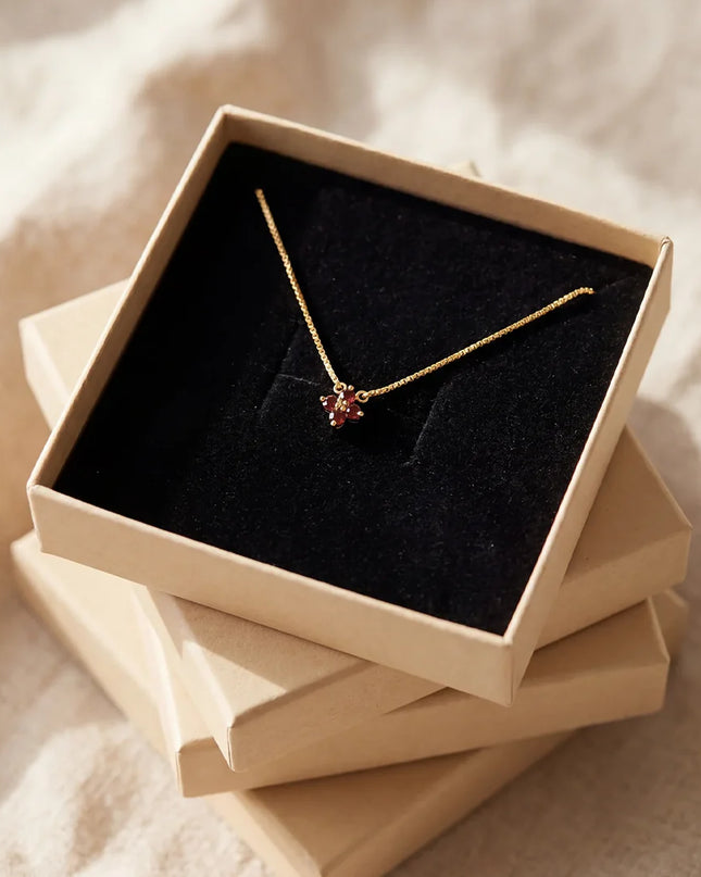 Clover Necklace Julie Brown Topaz Gold