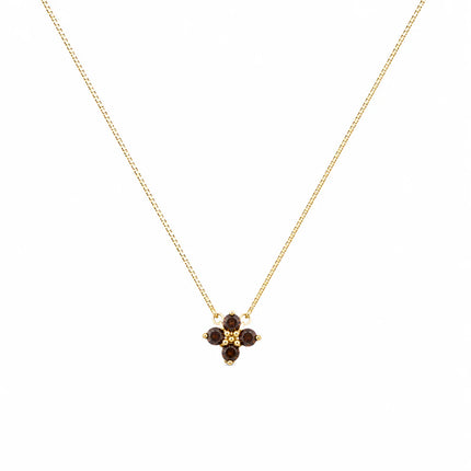 Clover Necklace Julie Brown Topaz Gold