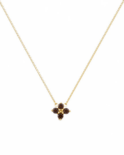 Clover Necklace Julie Brown Topaz Gold