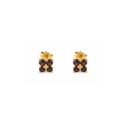 Clover Stud Earrings Julie Brown Topaz Gold