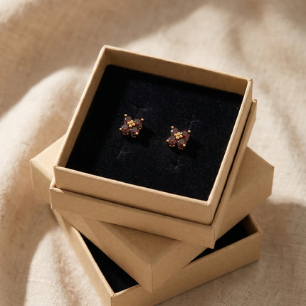 Clover Stud Earrings Julie Brown Topaz Gold
