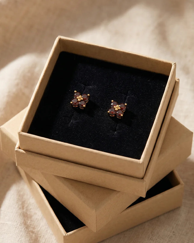 Clover Stud Earrings Julie Brown Topaz Gold