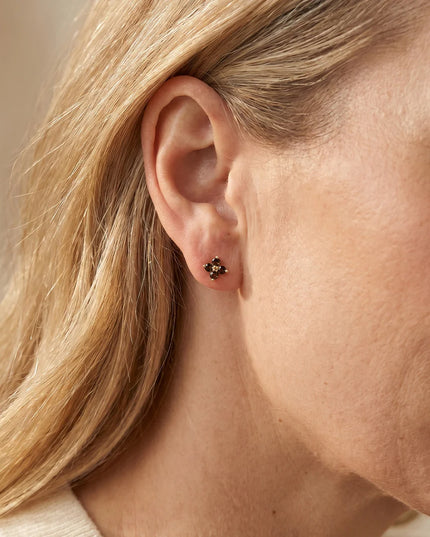 Clover Stud Earrings Julie Brown Topaz Gold