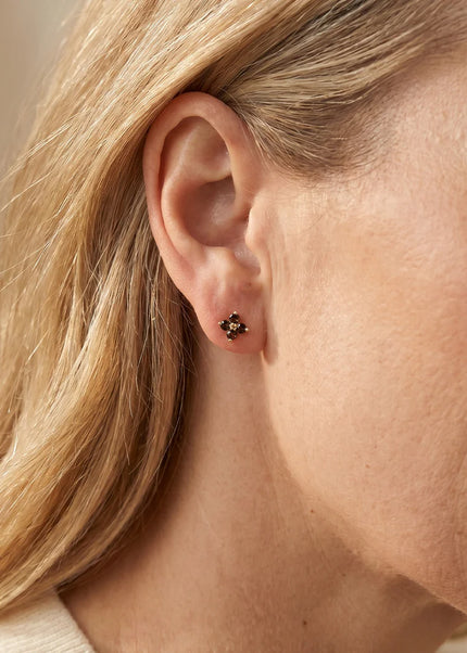Clover Stud Earrings Julie Brown Topaz Gold