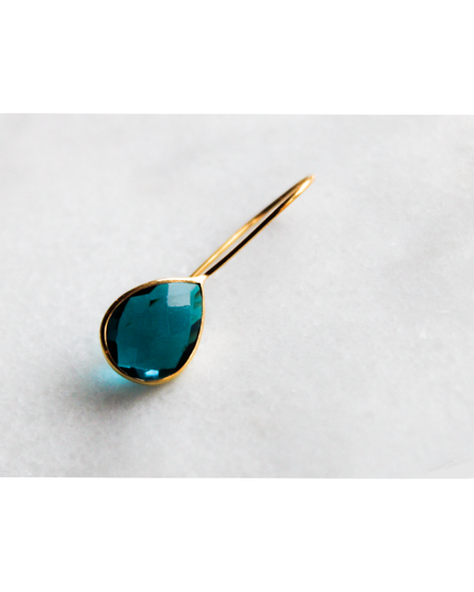 Petit Comité Oorbellen Druppel Blauw Topaas