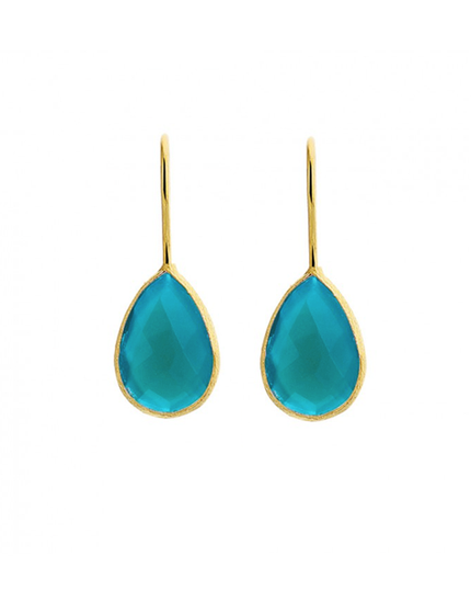 Petit Comité Oorbellen Groene Blauwe Topaas Mini