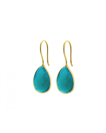 Petit Comité Oorbellen Groene Blauwe Topaas Mini