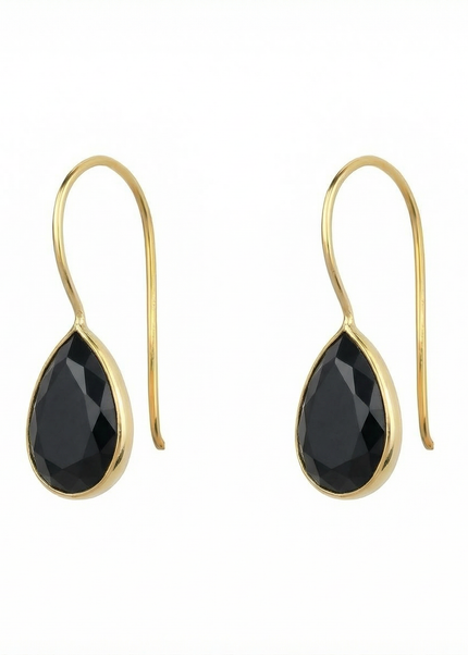 Petit Comité Oorbellen Zwarte Onyx Druppel