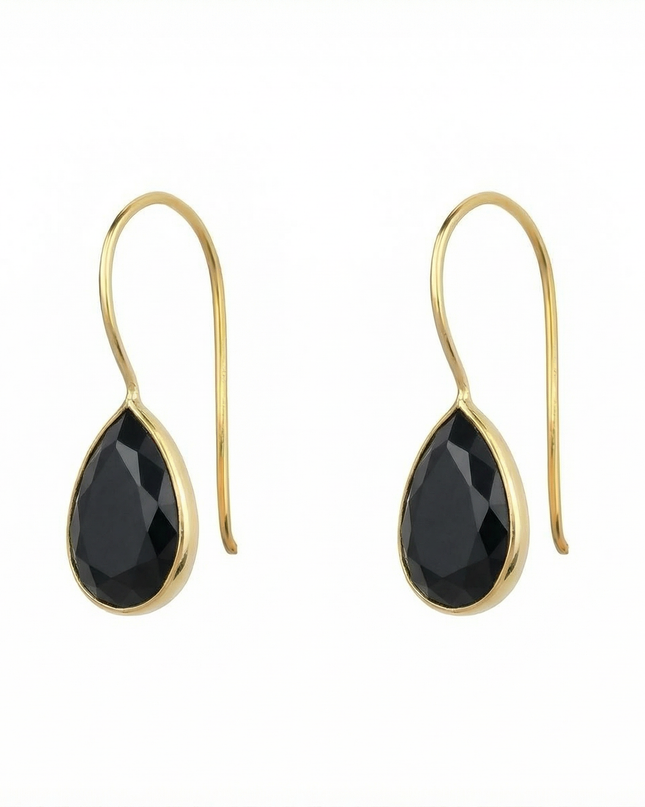 Petit Comité Oorbellen Zwarte Onyx Druppel
