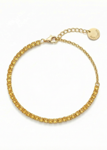 Petit Comité Tennis Bracelet Geboortesteen November Citrien Diamand