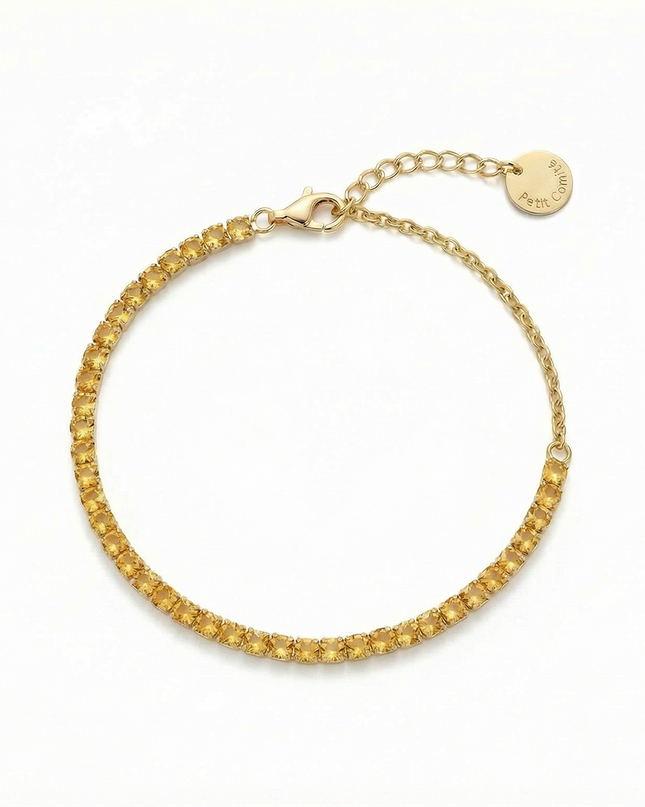 Petit Comité Tennis Bracelet Geboortesteen November Citrien Diamand