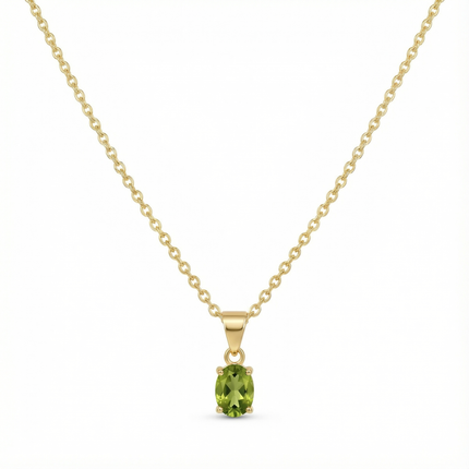 Petit Comité Vintage Ketting Geboortesteen Augustus Peridoot
