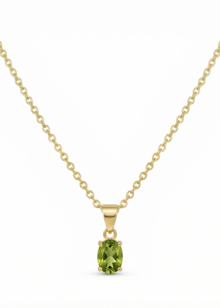 Petit Comité Vintage Ketting Geboortesteen Augustus Peridoot