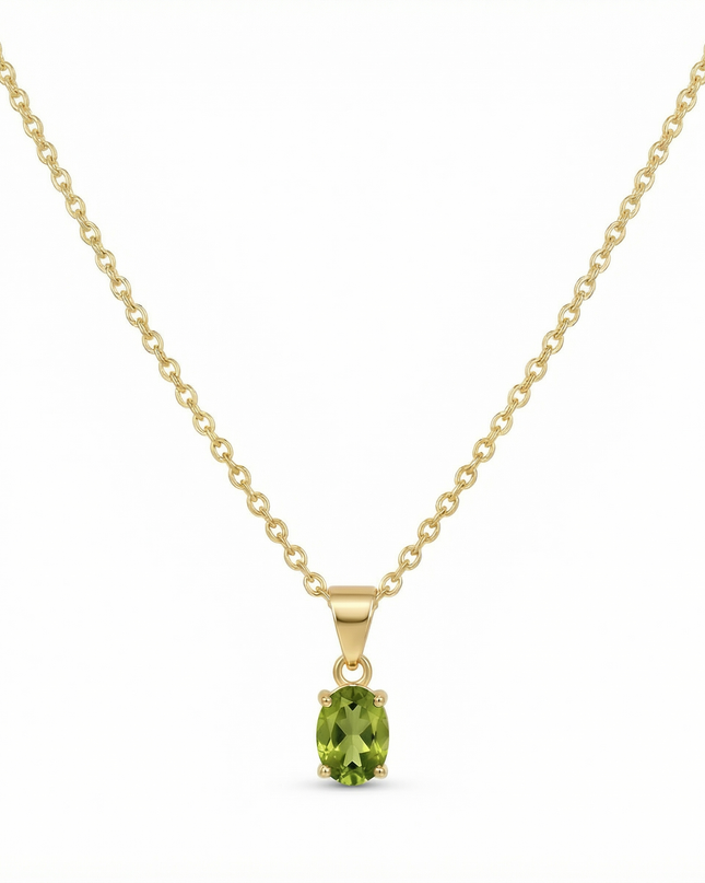 Petit Comité Vintage Ketting Geboortesteen Augustus Peridoot