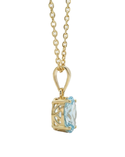 Petit Comité Vintage Ketting Geboortesteen December Blauw Topaas