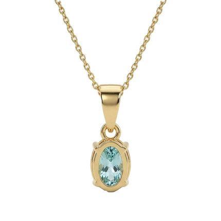 Petit Comité Vintage Ketting Geboortesteen December Blauw Topaas