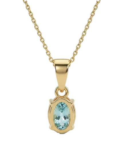 Petit Comité Vintage Ketting Geboortesteen December Blauw Topaas
