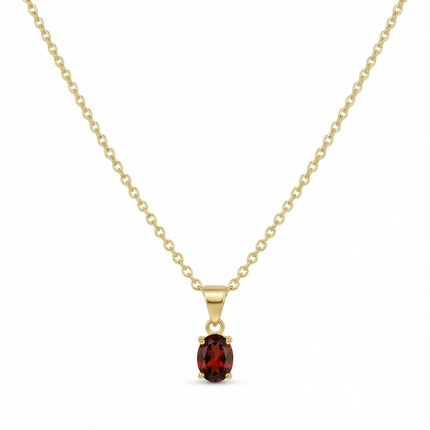 Petit Comité Vintage Ketting Geboortesteen januari Granaat
