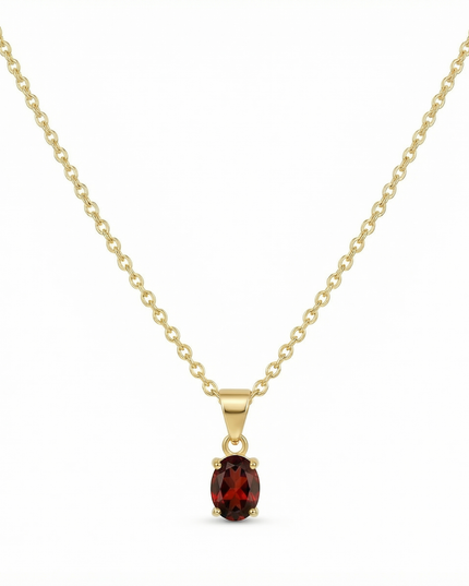 Petit Comité Vintage Ketting Geboortesteen januari Granaat
