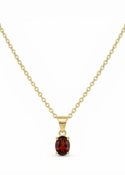 Petit Comité Vintage Ketting Geboortesteen januari Granaat