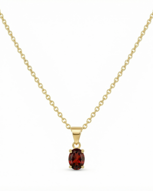 Petit Comité Vintage Ketting Geboortesteen januari Granaat