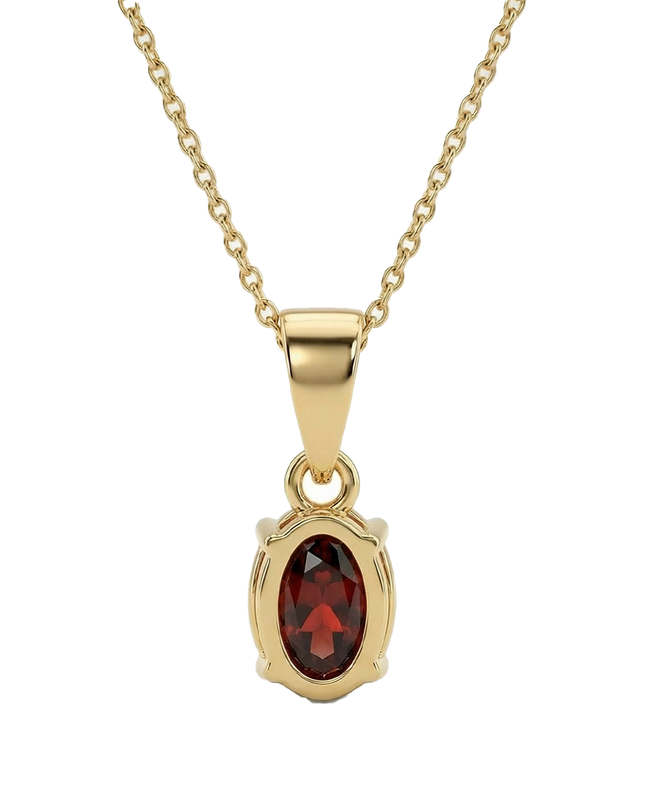 Petit Comité Vintage Ketting Geboortesteen januari Granaat
