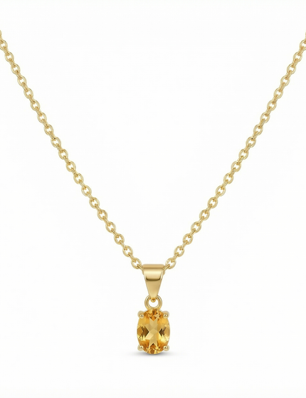 Petit Comité Vintage Ketting Geboortesteen November Citrien