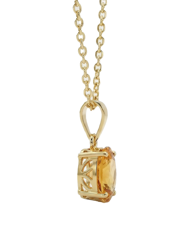 Petit Comité Vintage Ketting Geboortesteen November Citrien