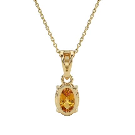 Petit Comité Vintage Ketting Geboortesteen November Citrien