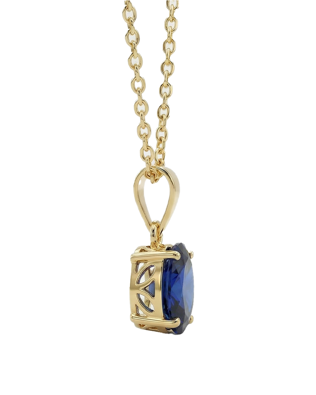 Petit Comité Vintage Ketting Geboortesteen September Saffier