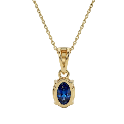 Petit Comité Vintage Ketting Geboortesteen September Saffier