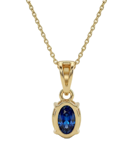 Petit Comité Vintage Ketting Geboortesteen September Saffier