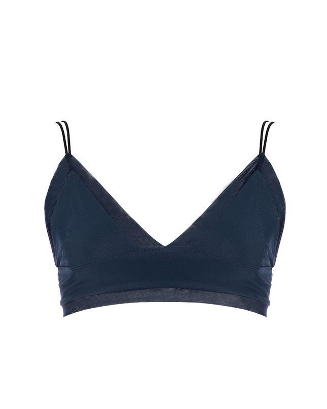 comfort skin, blue, bralette, front