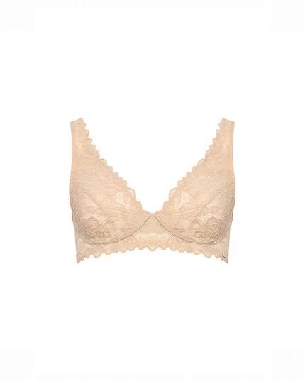 The Seductive skin, bralette, nude, front, lace