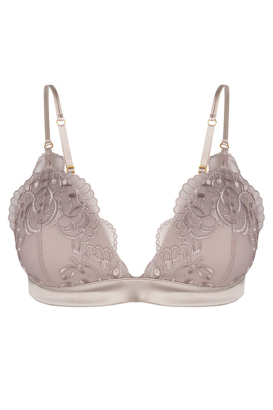 The Confident, bralette, champagne, front