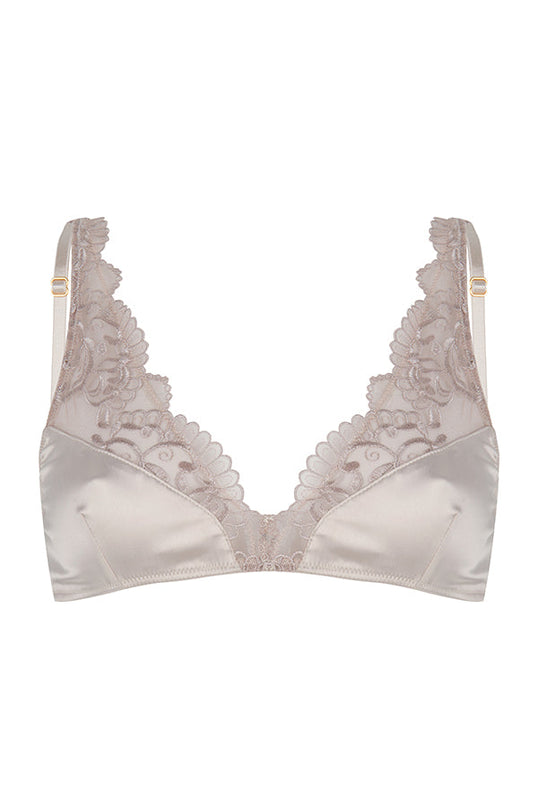 Chptr-S, The Adventurous, Champagne, Lace, Satin, Sexy, bralette, Packshot